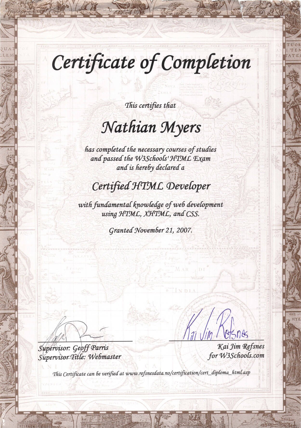 Certified HTML Developer Certified HTML Developer