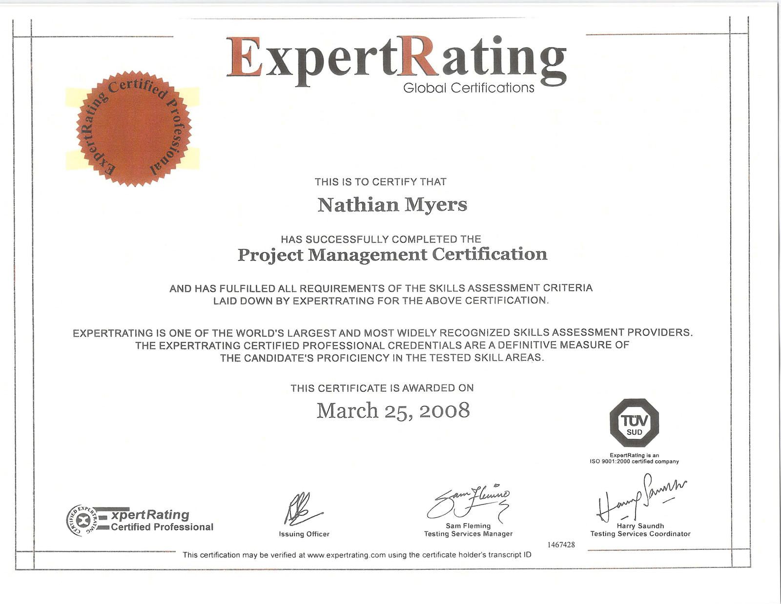 Project Management Certification Project Management Certification