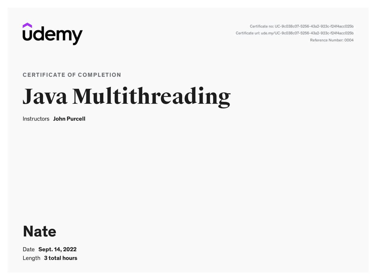 Java Multithreading Certification Java Multithreading Certification