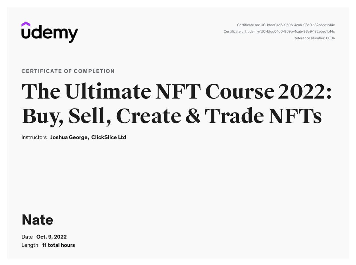 The Ultimate NFT Certification The Ultimate NFT Certification