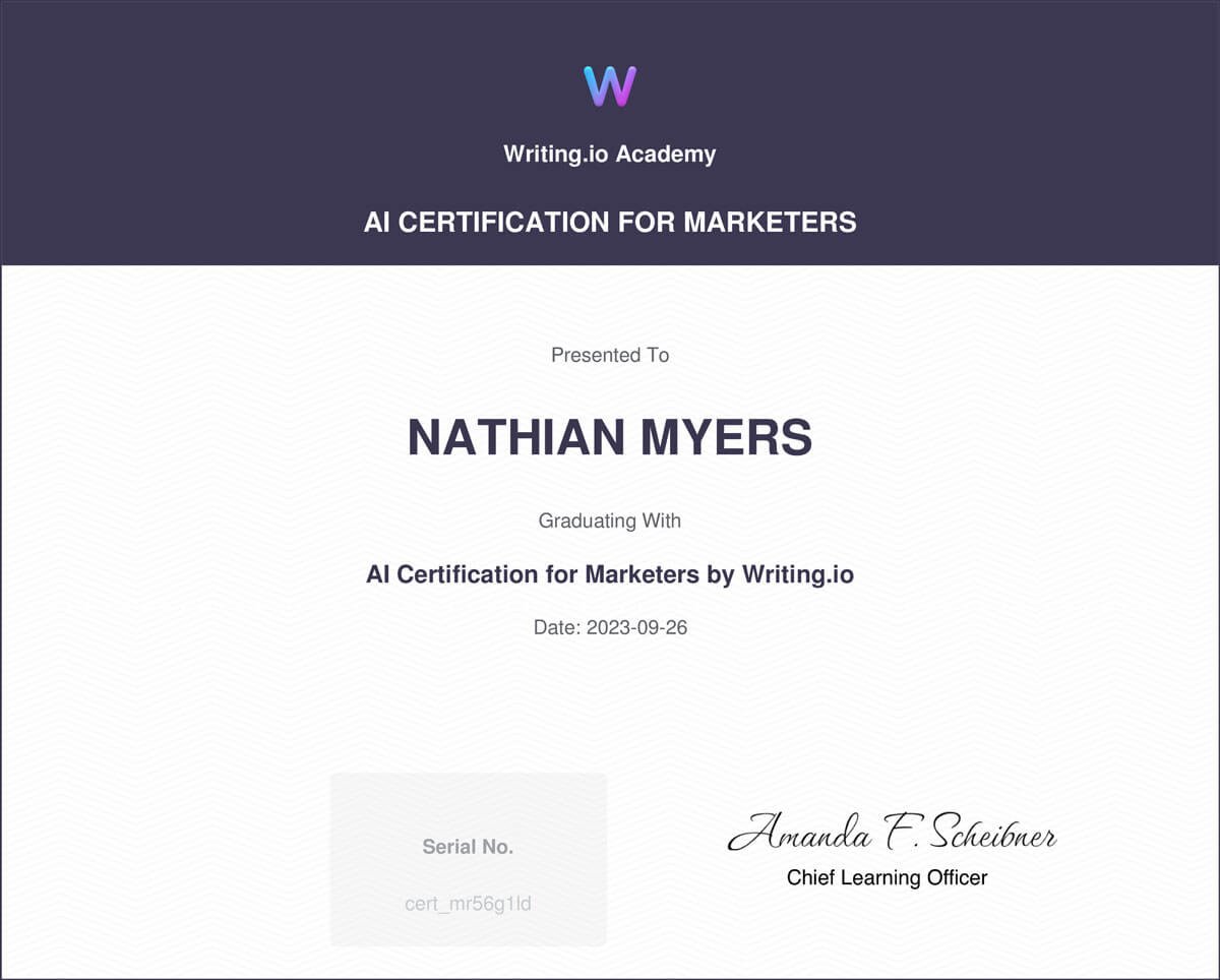 AI Certification for Marketers AI Certification for Marketers